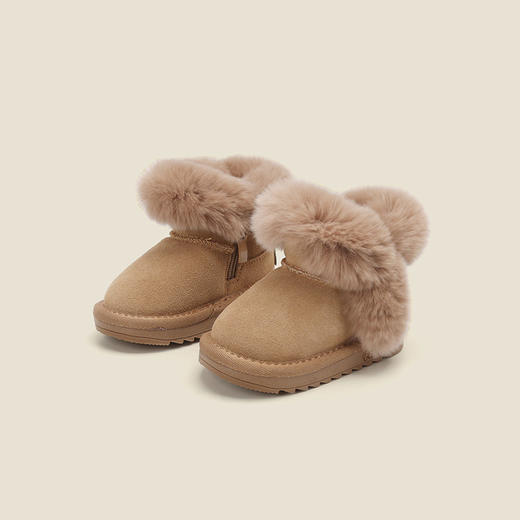麦布熊女宝宝加绒毛毛鞋子婴儿学步鞋冬季棉鞋女童厚款雪地靴韩版 商品图5
