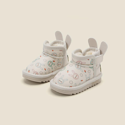 麦布熊宝宝棉鞋子加绒婴儿童学步鞋女童卡通雪地靴冬季保暖短皮靴 商品图5