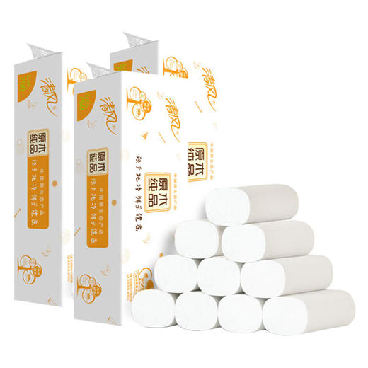 清风卷纸无芯厕纸750g/提 卫生纸卷 纸巾 家用 生活用纸 手纸 包邮 新老包装随机发货 商品图3