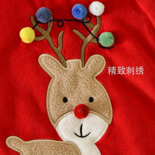 【圣诞小鹿连体衣】新年圣诞新款宝宝连体衣婴儿红色冬季保暖加厚哈衣新生儿爬服年服 商品图3