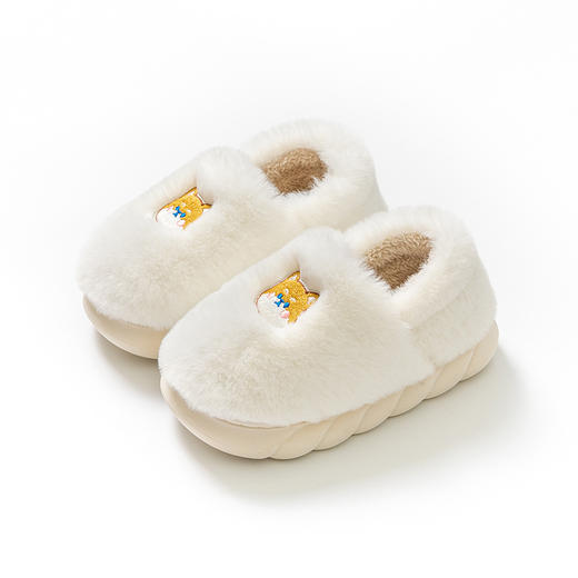 「四色可选！温暖一冬」踩屎感女冬棉拖鞋 包跟男女可爱厚底棉鞋居家防滑保暖情侣毛绒拖鞋 商品图4