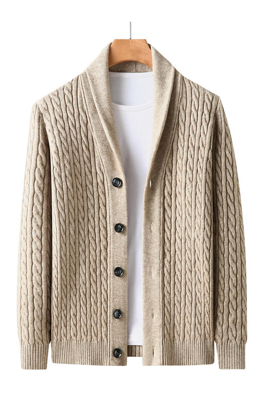 一口价【新款DBJ】大依优型大码男装加肥加大码毛衣男士针织开衫外套胖子加厚上衣 商品图5