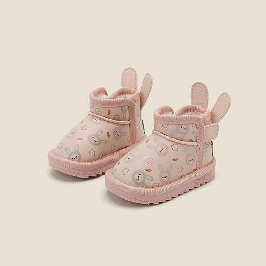 麦布熊宝宝棉鞋子加绒婴儿童学步鞋女童卡通雪地靴冬季保暖短皮靴 商品图6