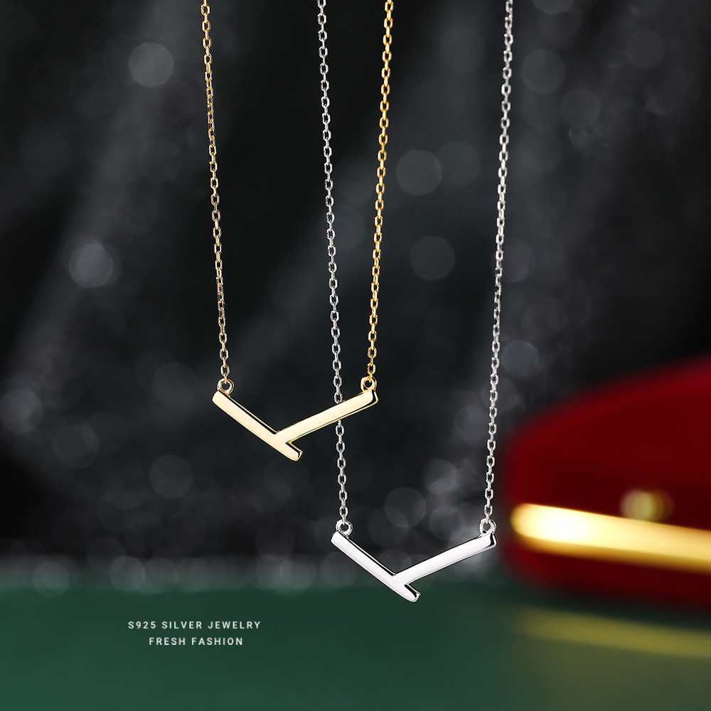 【百川】S925银几何V形极简不规则项链【YXS-A2763】