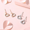 【小羊咩】镂空小羊纯银星月微镶耳钉【JHY-E000469B】 商品缩略图1