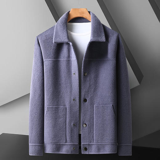 一口价【新款DBJ】大依优型大码男装加肥加大码针织衫双面呢男士开衫外套胖子加厚上衣 商品图1