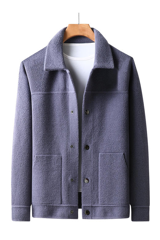 一口价【新款DBJ】大依优型大码男装加肥加大码针织衫双面呢男士开衫外套胖子加厚上衣 商品图5