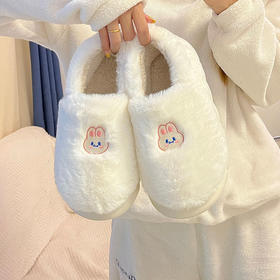 「四色可选！温暖一冬」踩屎感女冬棉拖鞋 包跟男女可爱厚底棉鞋居家防滑保暖情侣毛绒拖鞋