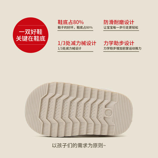 麦布熊宝宝棉鞋子加绒婴儿童学步鞋女童卡通雪地靴冬季保暖短皮靴 商品图3