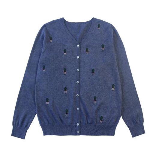 5F 住利安  女士纯棉刺绣开衫 商品图0