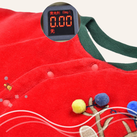 【圣诞小鹿连体衣】新年圣诞新款宝宝连体衣婴儿红色冬季保暖加厚哈衣新生儿爬服年服 商品图2