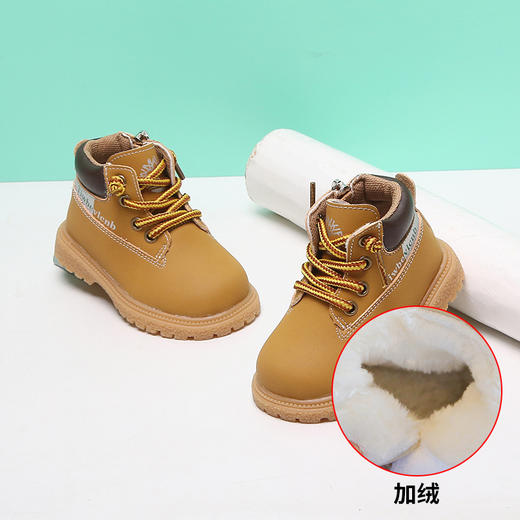 麦布熊儿童鞋英伦马丁靴男童婴儿学步鞋秋冬季女童小童宝 宝鞋子棉 商品图13