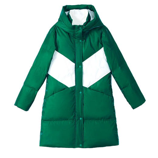 亮面免洗羽绒服，新款冬中长款时尚洋气90白鸭绒HR-AQHUI266-1 商品图10