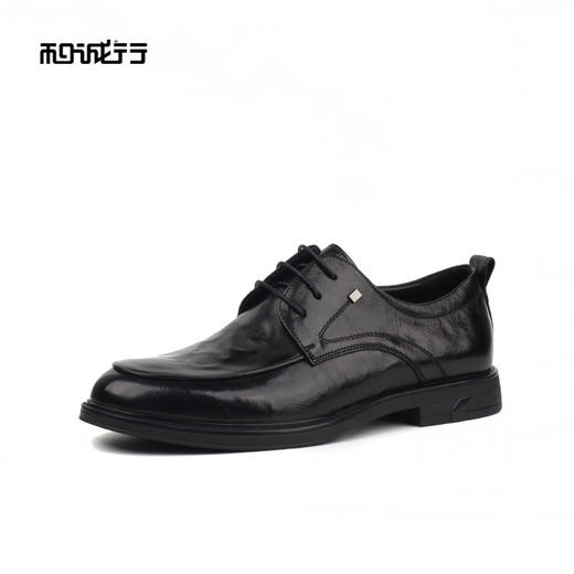 和诚行 2023春季新款系带牛皮商务皮鞋男休闲透气正装皮鞋1370072 商品图1