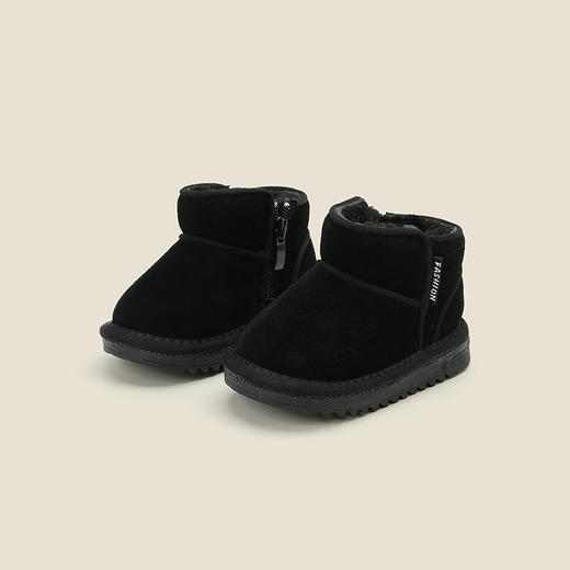 麦布熊儿童鞋纯色雪地靴学步鞋子男童短靴子冬季加绒女宝宝鞋韩版 商品图7