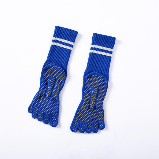 《15送1》哈瓦塔瑜伽罗纹全棉中筒五指袜 商品图7