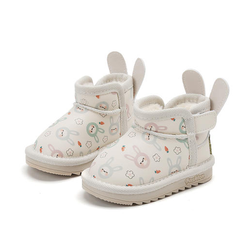 麦布熊宝宝棉鞋子加绒婴儿童学步鞋女童卡通雪地靴冬季保暖短皮靴 商品图4