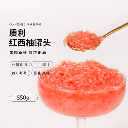 质利红西柚果粒罐头（850g） 商品图0