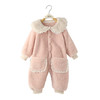 【初生礼遇 绵柔呵护】婴儿珊瑚绒爬服宝宝连体衣花边宽松棉服冬季加厚外出服婴童 哈衣服 商品缩略图4
