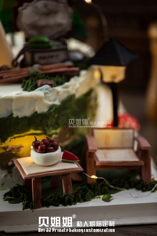 露营蛋糕（翻糖制作装饰多，提前订） 商品图3
