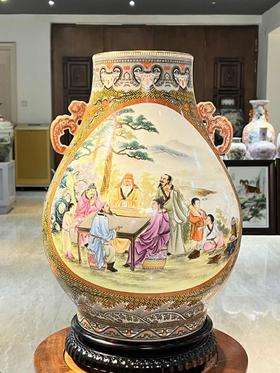 万寿开窗文人雅士福筒尊