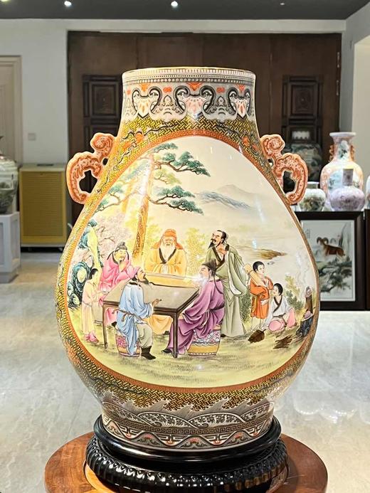 万寿开窗文人雅士福筒尊 商品图0