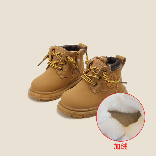 麦布熊儿童鞋英伦马丁靴男童婴儿学步鞋秋冬季女童小童宝 宝鞋子棉 商品图8