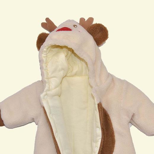 【买衣送鞋】婴儿棉衣冬装羊羔绒麋鹿爬爬服洋气2022新款加棉宝宝连体外出服 商品图1