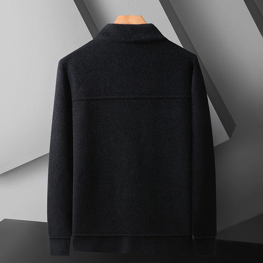 一口价【新款DBJ】大依优型大码男装加肥加大码针织衫双面呢男士开衫外套胖子加厚上衣 商品图3
