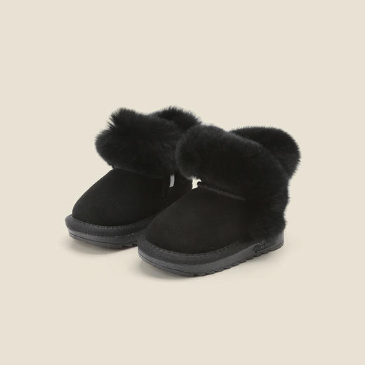 麦布熊女宝宝加绒毛毛鞋子婴儿学步鞋冬季棉鞋女童厚款雪地靴韩版 商品图6