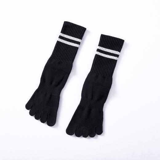 《15送1》哈瓦塔瑜伽罗纹全棉中筒五指袜 商品图2