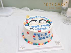 1027CAKE |  手绘蛋糕 ins风 双人手绘
