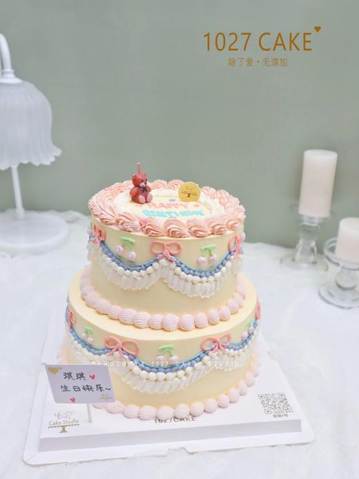 1027CAKE | 双层  复古手绘 ins风 商品图2