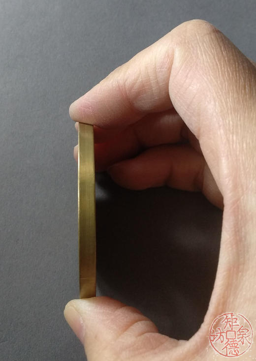 古泉书馆文创 隋唐人物花钱  雕母 文房铜镇 DH0015 商品图4