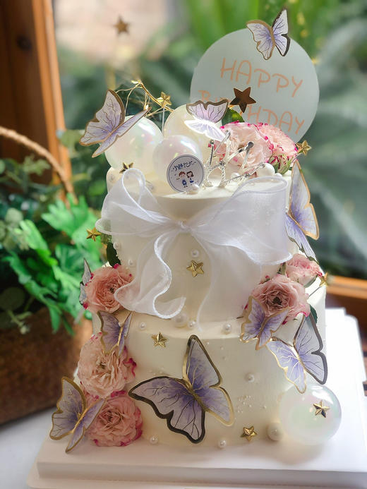 双层鲜花奶油蛋糕 下单前请仔细阅读商品详情 商品图1