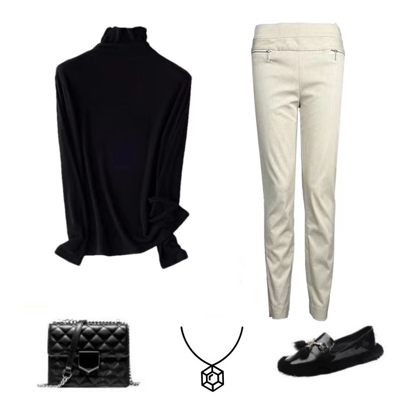 【开年福利】Q9-5   73277 大宽松紧腰 弹力修身长裤