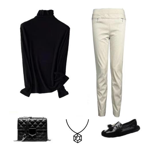 【开年福利】Q9-5   73277 大宽松紧腰 弹力修身长裤 商品图0