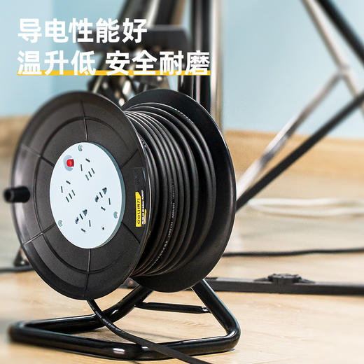 得力电缆线盘10A(黑) 商品图2