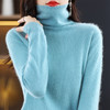 QHJY-JYYM22513一线成衣羊毛毛衣堆堆领打底衫马蹄螺纹长袖套头自由领女式羊毛衫 商品缩略图1