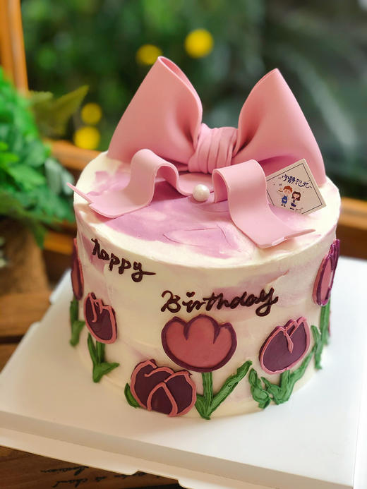 翻糖蝴蝶结奶油蛋糕 下单前请仔细阅读商品详情 商品图1