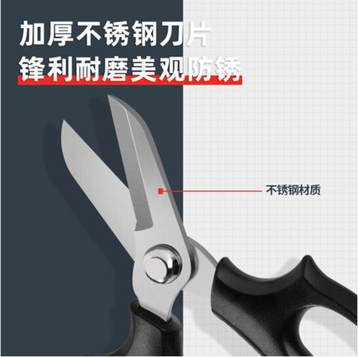 得力DL580100A花枝剪7"不锈钢刀头(黑) 商品图4