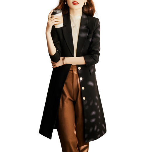 XZ-g721 韩版长款风衣外套2022年秋季新款气质女神范休闲百搭通勤大衣 商品图3