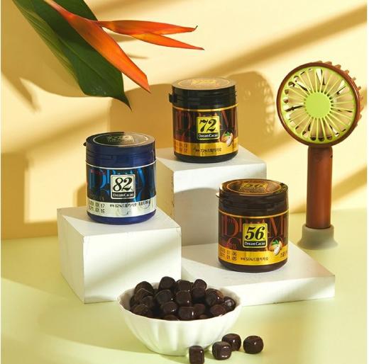 乐天梦巧克力 黑巧克力魔方粒巧克力豆脆米巧克力豆  罐装休闲办公小零食 商品图1