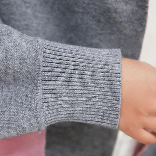 ZZ-单色套袖披肩 秋冬新款女士双面披肩围巾两用流苏加厚长款带袖羊绒混纺斗篷外套 商品图2