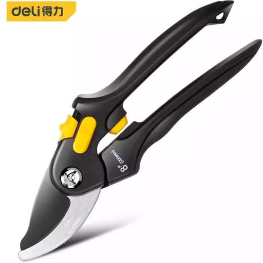 得力DL2789A修枝剪双开口8"SK5特氟龙刀头(黑) 商品图0