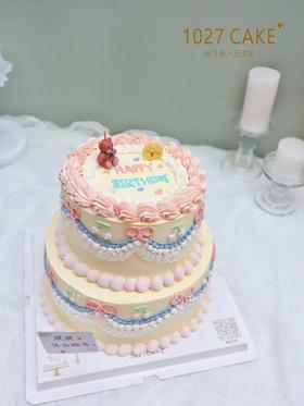 1027CAKE | 双层  复古手绘 ins风