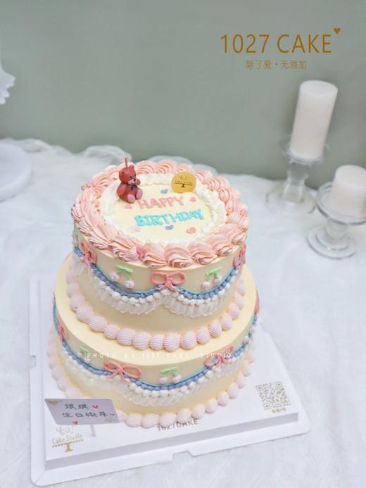 1027CAKE | 双层  复古手绘 ins风 商品图0