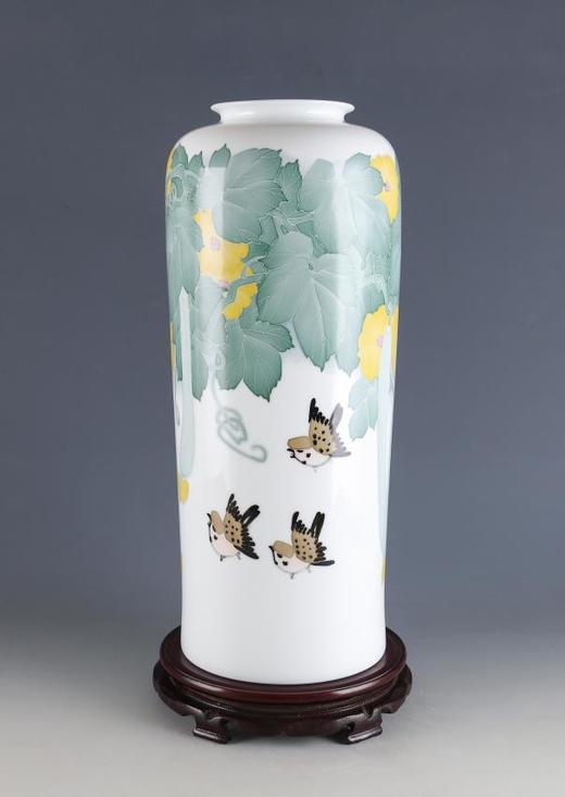 釉下五彩雀舞欢歌六六顺 商品图0