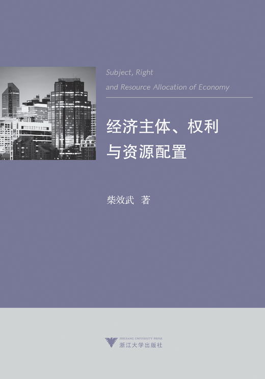 经济主体、权利与资源配置/柴效武/浙江大学出版社 商品图0