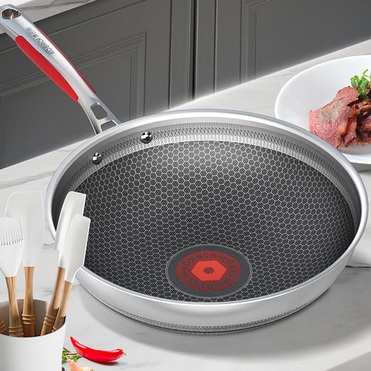 康巴赫红点感温轻厨抗菌双面蜂窝炒锅32cm 商品图8